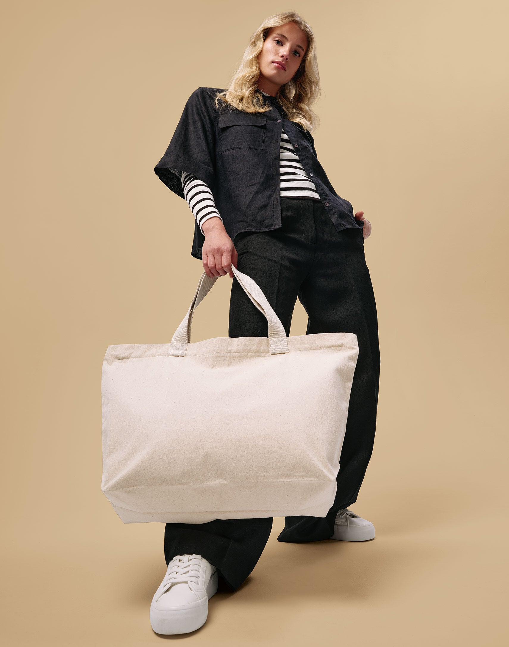 RL069 Elba Organic Canvas Premium Zip Tote – Nutshell