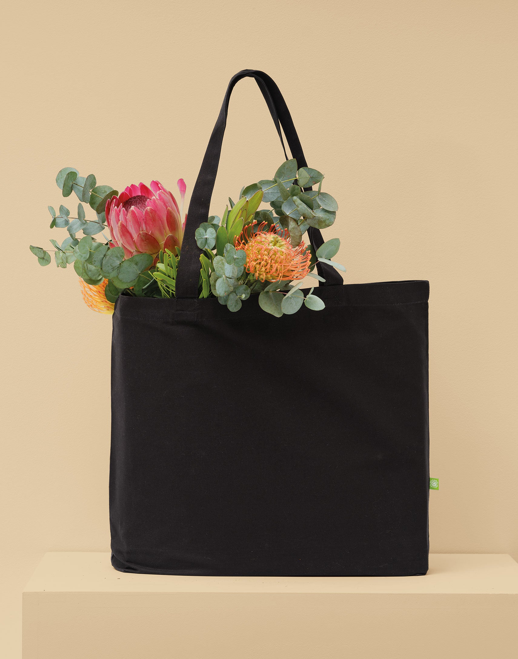 RL066 Organic Canvas 'Flat Base' Landscape Shopper – Nutshell