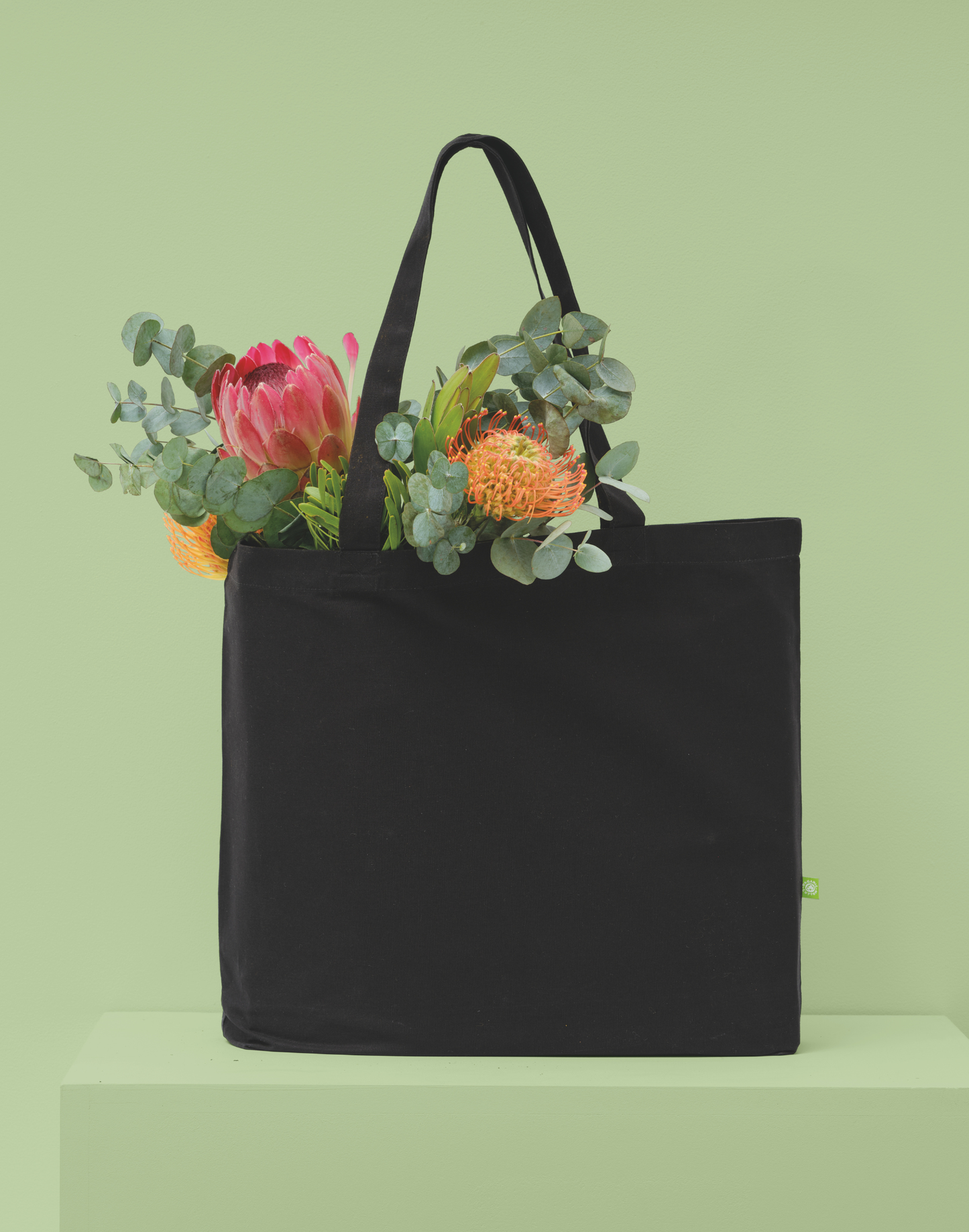 RL066 Organic Canvas 'Flat Base' Landscape Shopper