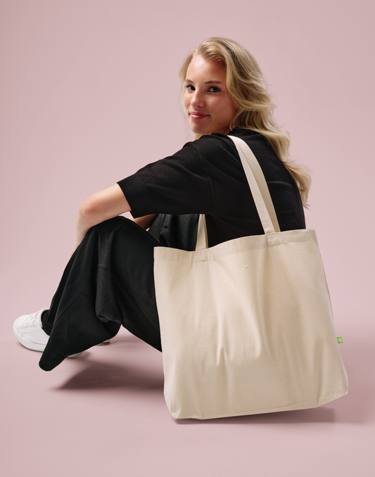 RL066 Organic Canvas 'Flat Base' Landscape Shopper