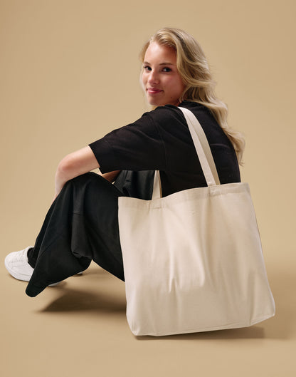RL066 Organic Canvas 'Flat Base' Landscape Shopper