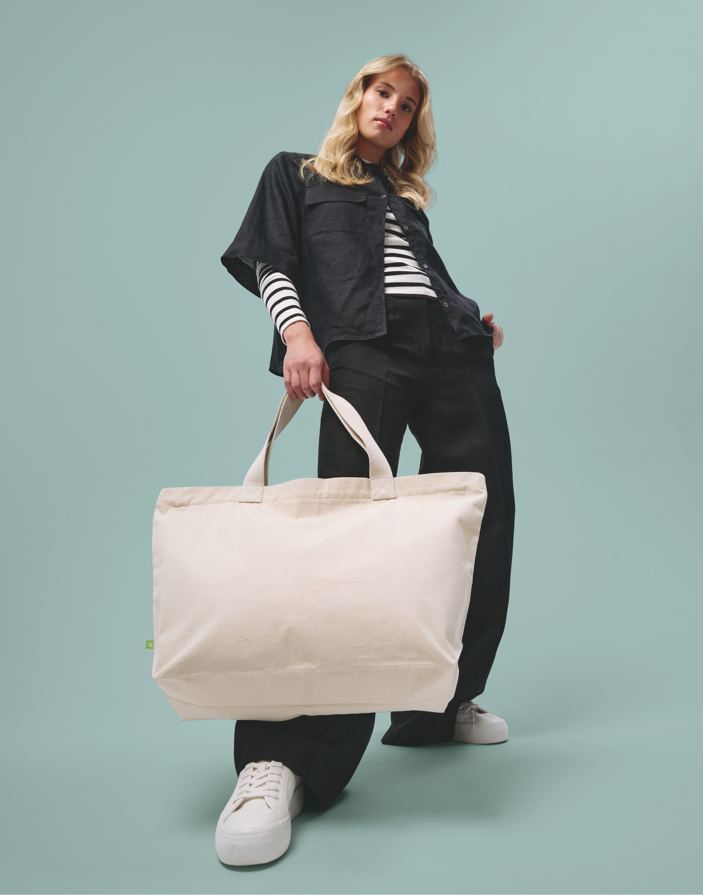 RL069 Elba Organic Canvas Premium Zip Tote