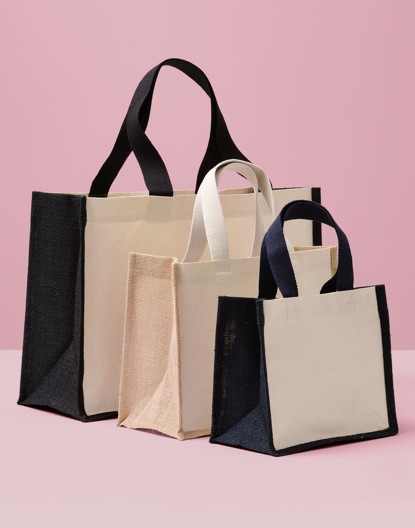 RL201 Jute Canvas Panel Shopper