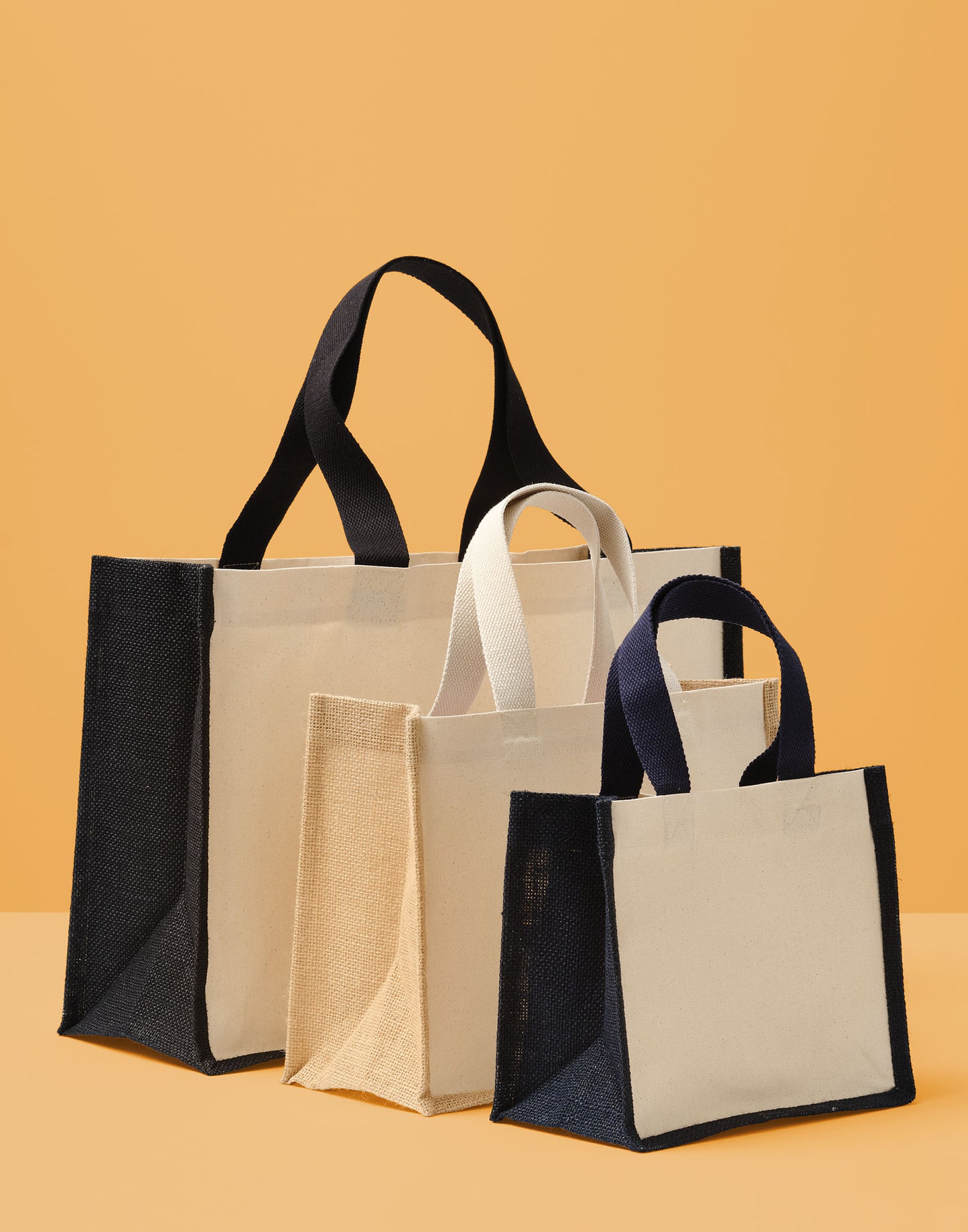 RL201 Jute Canvas Panel Shopper