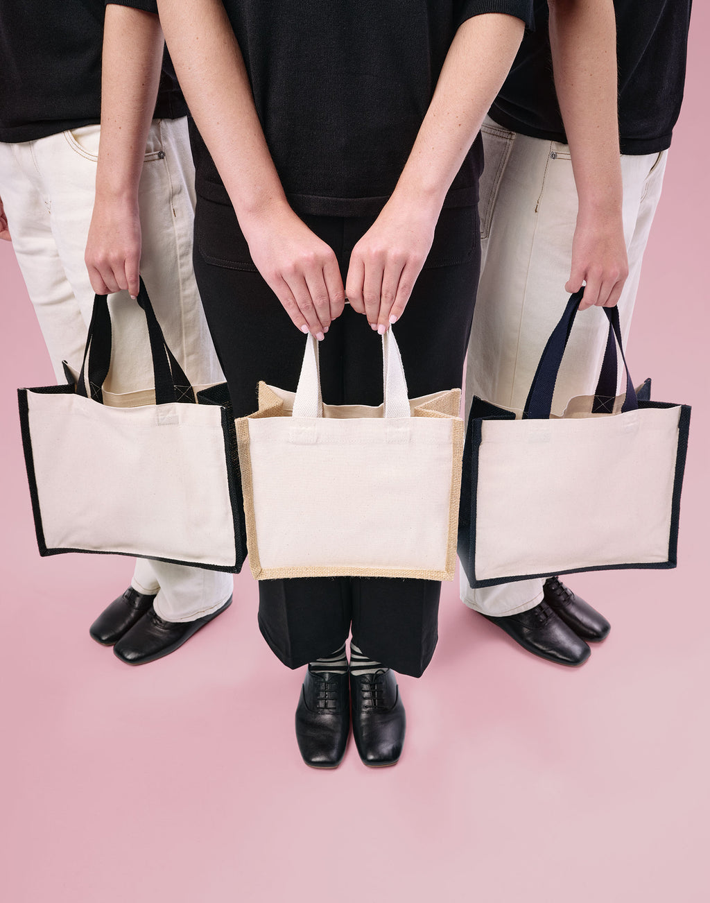 RL201 Jute Canvas Panel Shopper