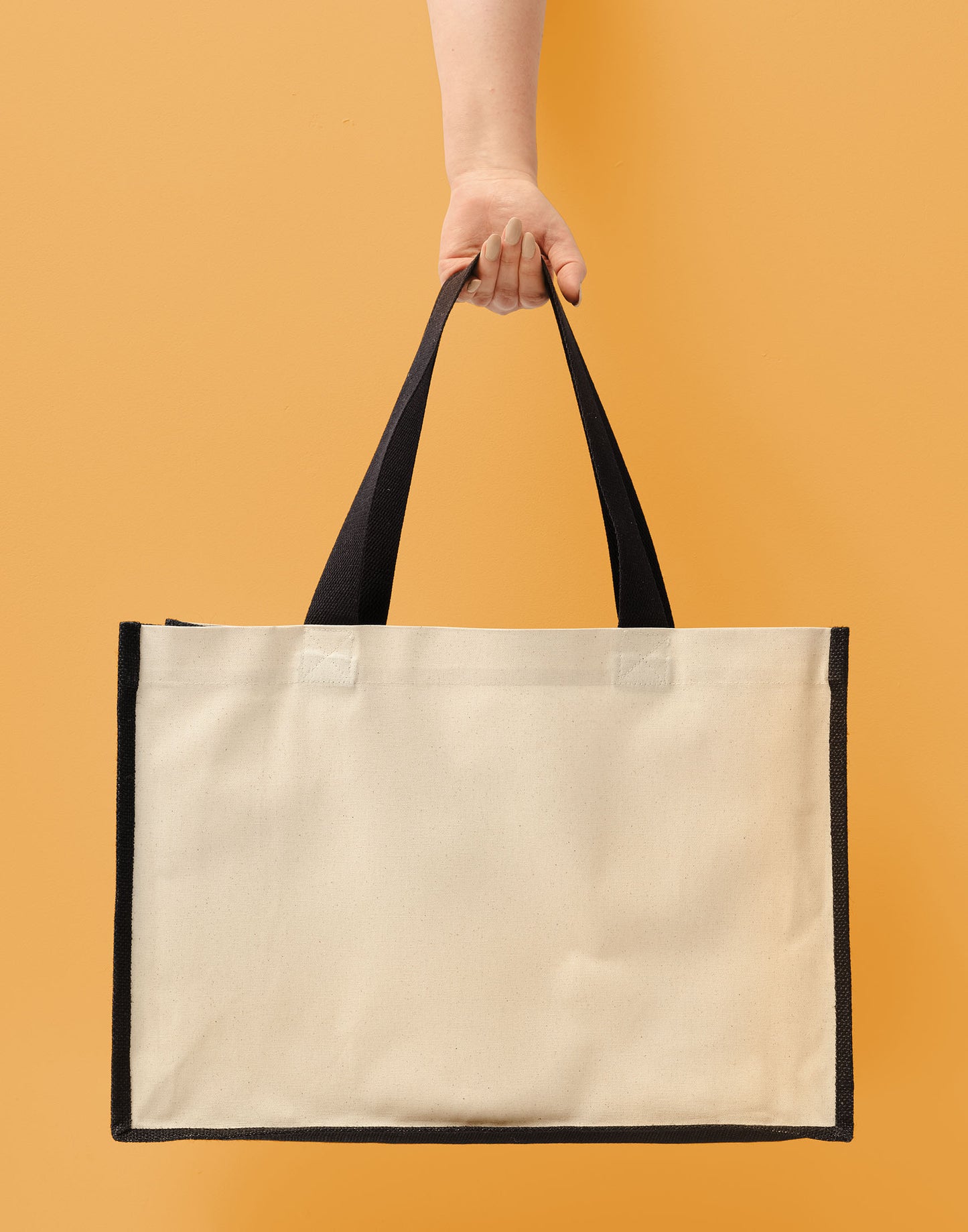 RL201 Jute Canvas Panel Shopper