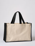 RL201 Jute Canvas Panel Shopper
