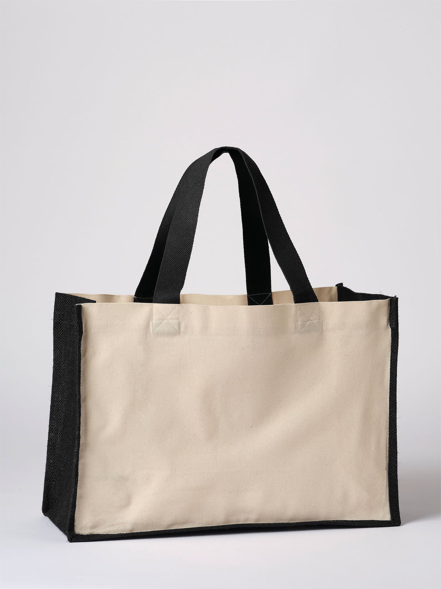 RL201 Jute Canvas Panel Shopper