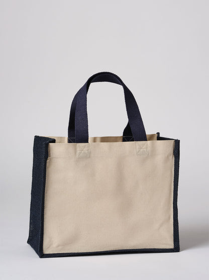 RL201 Jute Canvas Panel Shopper