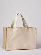 RL201 Jute Canvas Panel Shopper