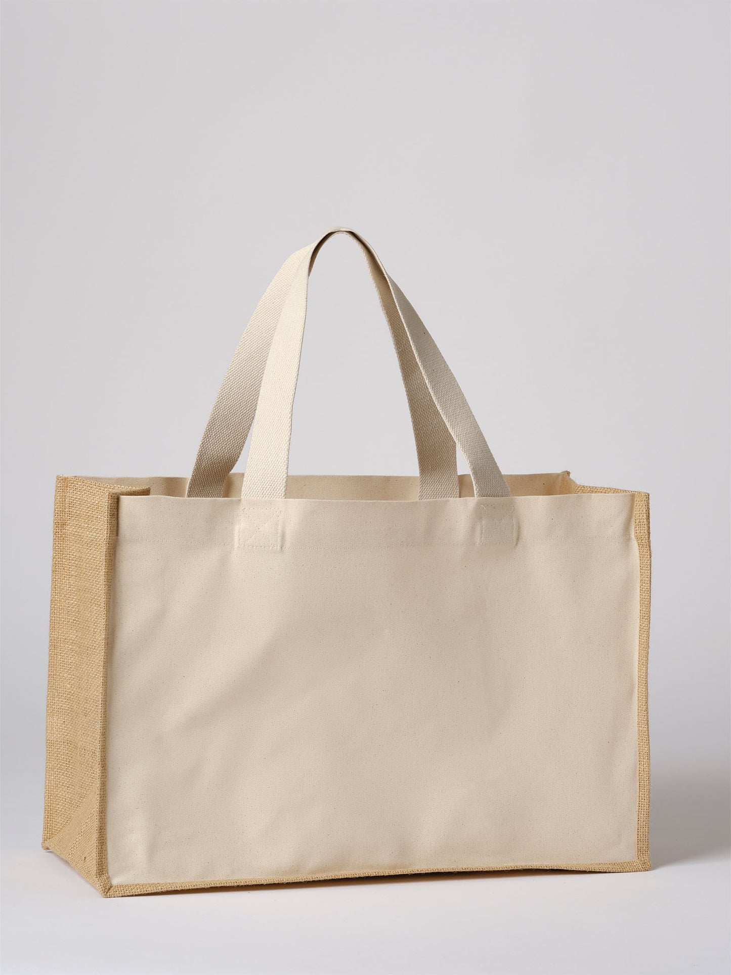 RL201 Jute Canvas Panel Shopper