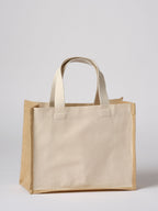 RL201 Jute Canvas Panel Shopper