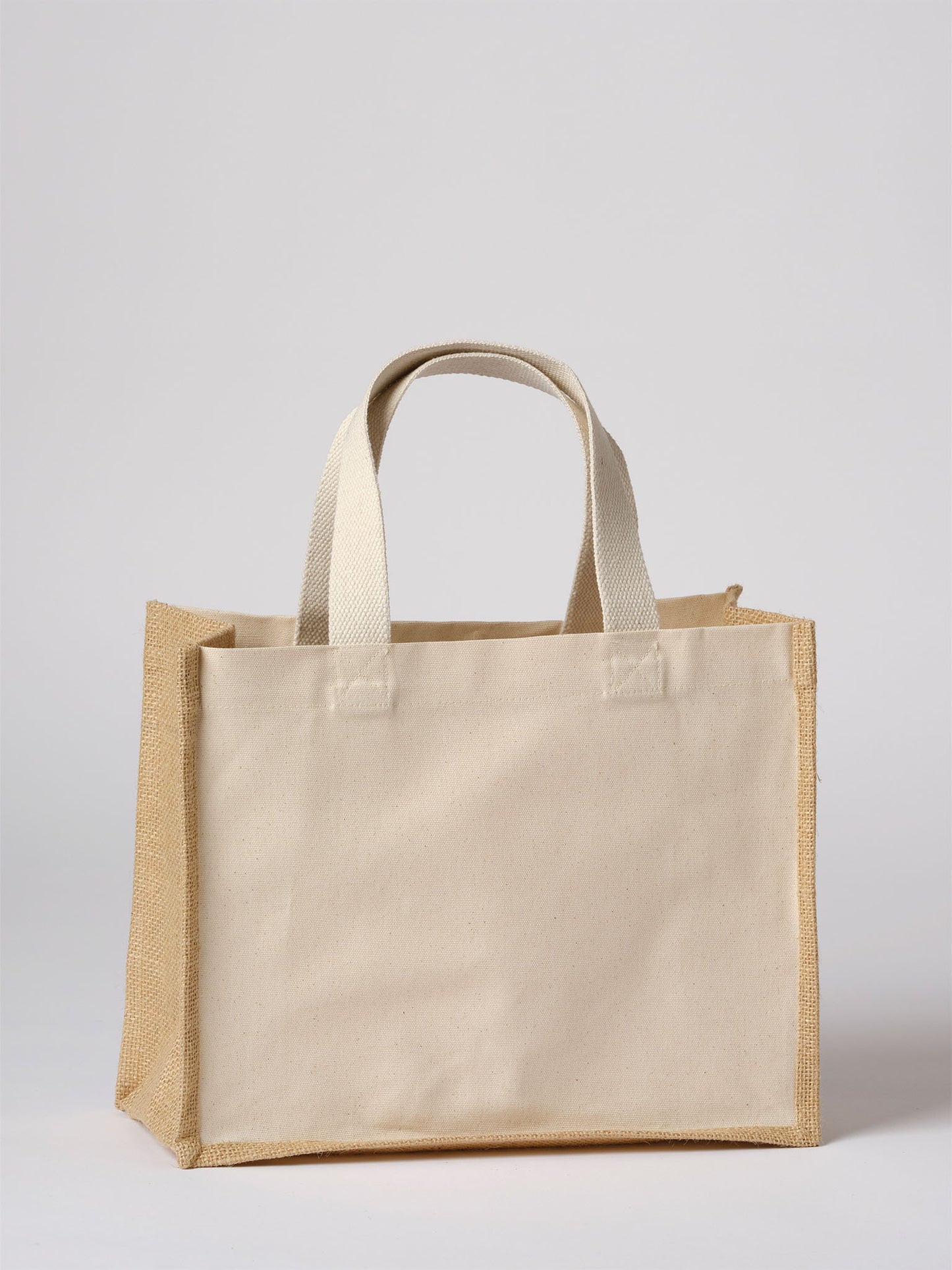 RL201 Jute Canvas Panel Shopper