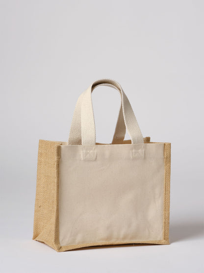RL201 Jute Canvas Panel Shopper