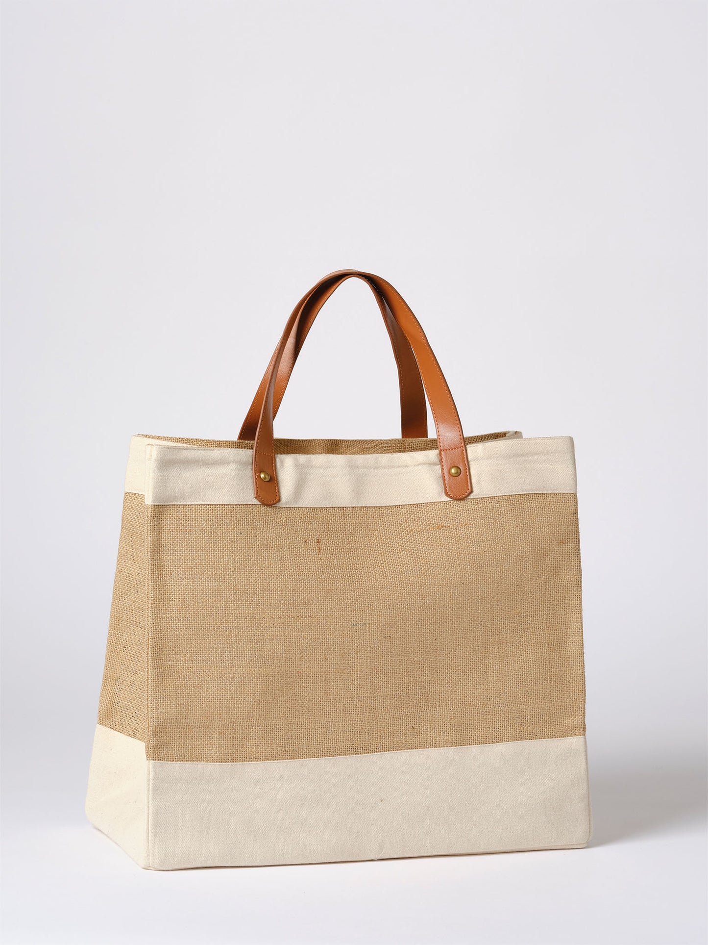 RL250 Adley Jute with Faux Leather Shopper
