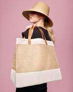 RL250 Adley Jute with Faux Leather Shopper